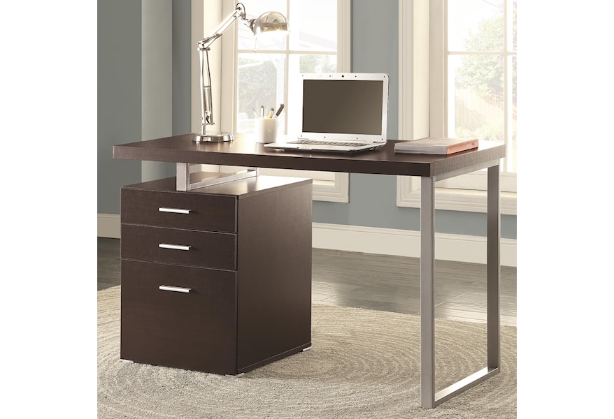 Coaster 800519 Writing Desk With File Drawer And Reversible Set