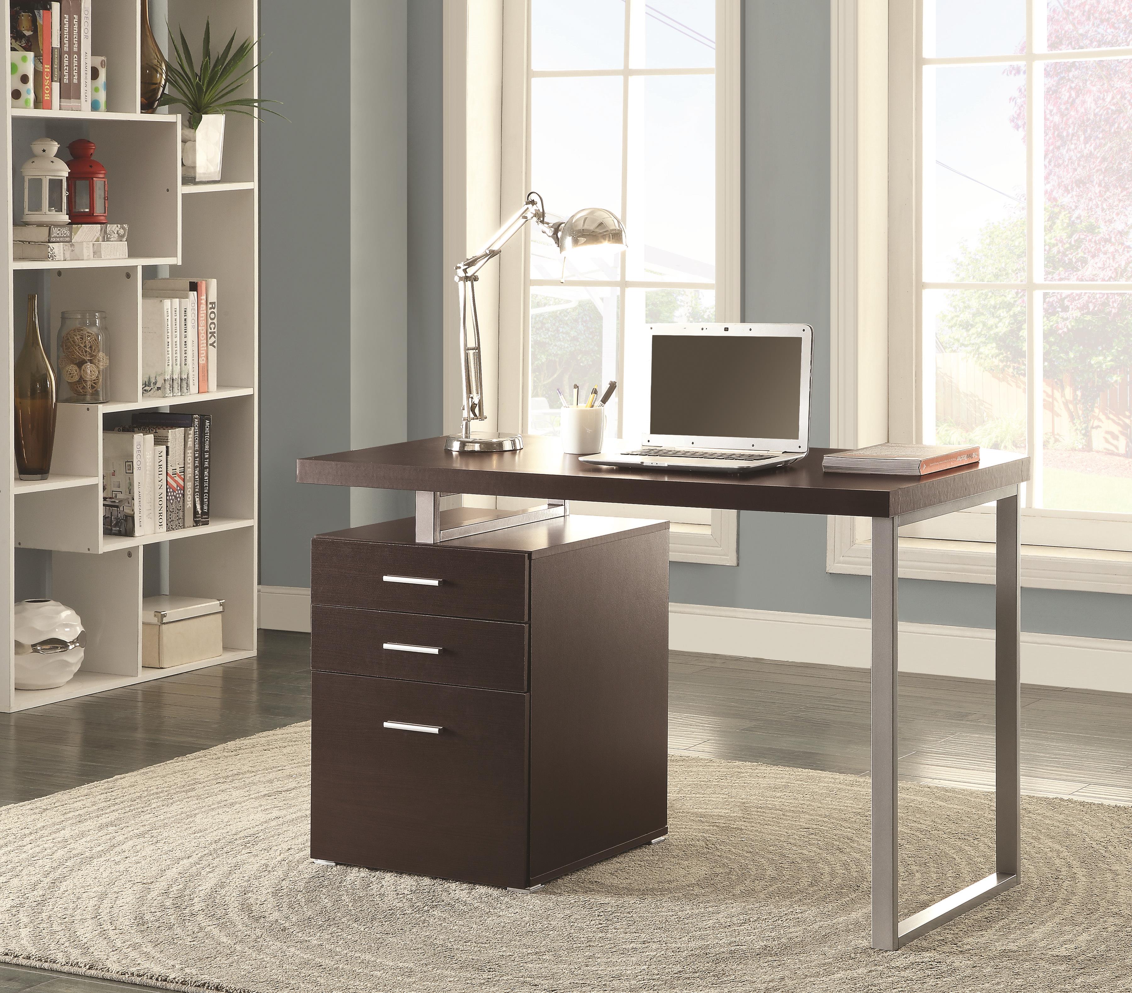Coaster 800519 Writing Desk With File Drawer And Reversible Set