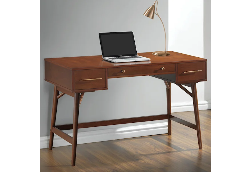 wenselijk Leidinggevende regio Coaster - Mid-Century Modern Writing Desk with 3 Drawers | A1 Furniture &  Mattress | Table Desks/Writing Desks