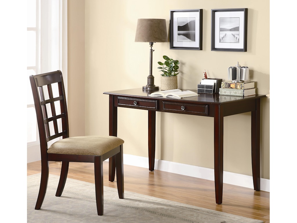 Coaster Table Desk With Two Drawers Desk Chair Value City