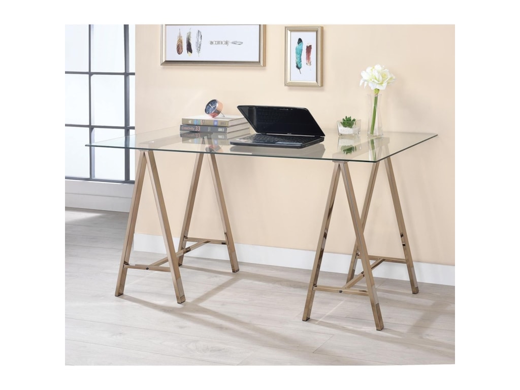 Coaster 800898 Contemporary Sawhorse Writing Desk Miller Home Coaster Writing Desk