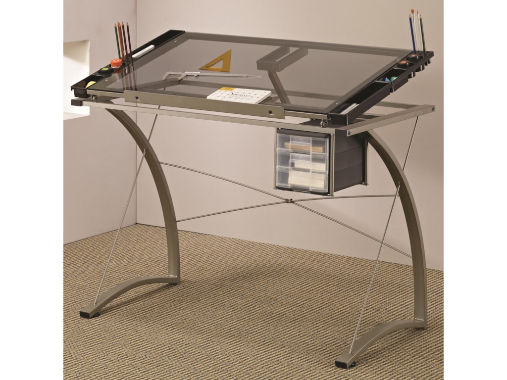 Coaster 800986 Artist Drafting Table Desk Sam Levitz Furniture Table Desks Writing Desks