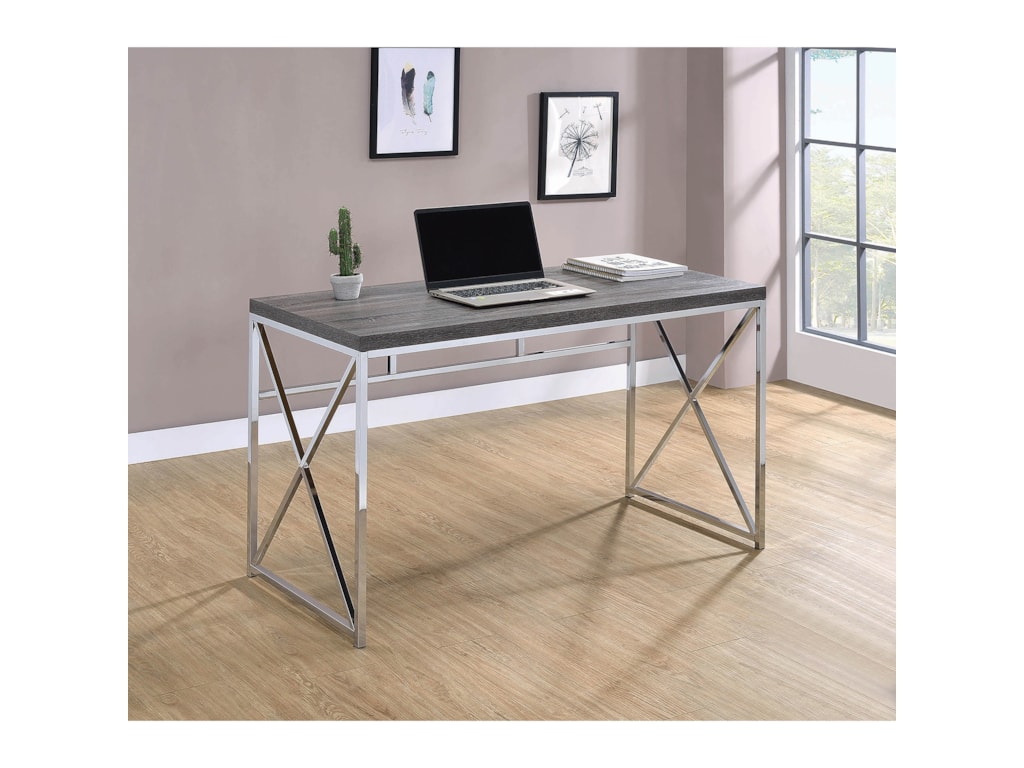 Coaster Modern Writing Desk With Metal Base A1 Furniture