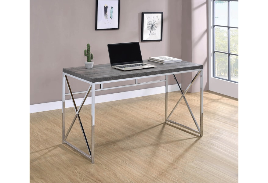 Coaster Modern Writing Desk With Metal Base Rife S Home