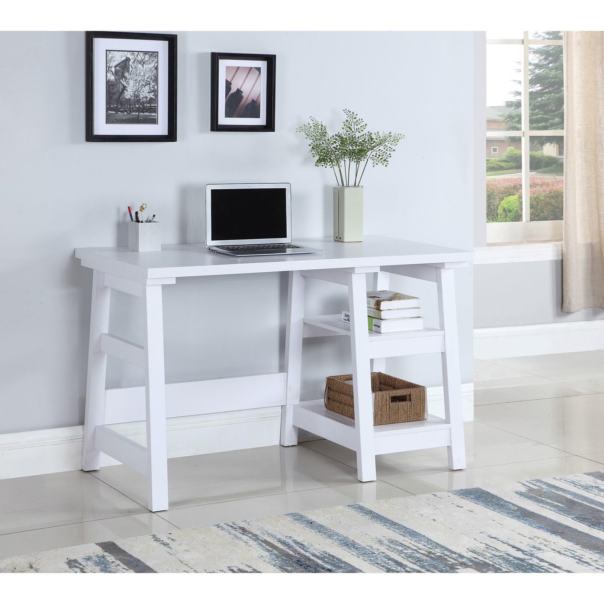Coaster Transitional Writing Desk With Two Shelves A1