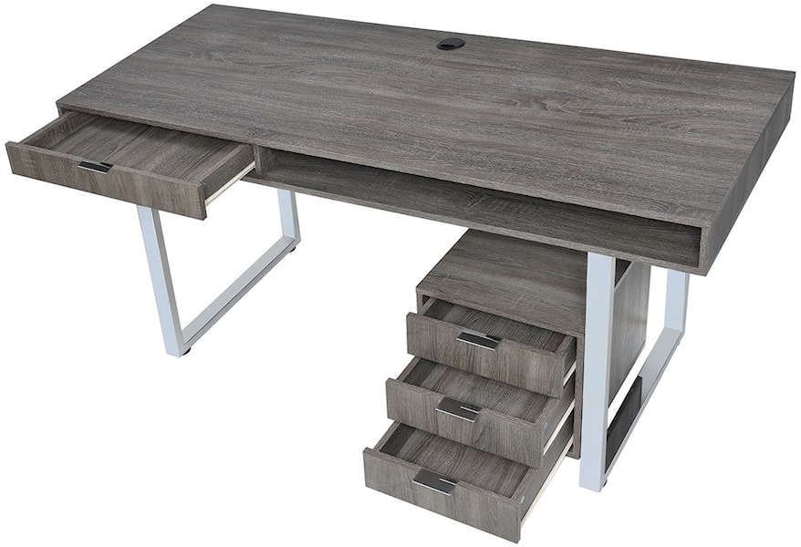 Coaster Contemporary Desk With Smooth Finish Prime Brothers