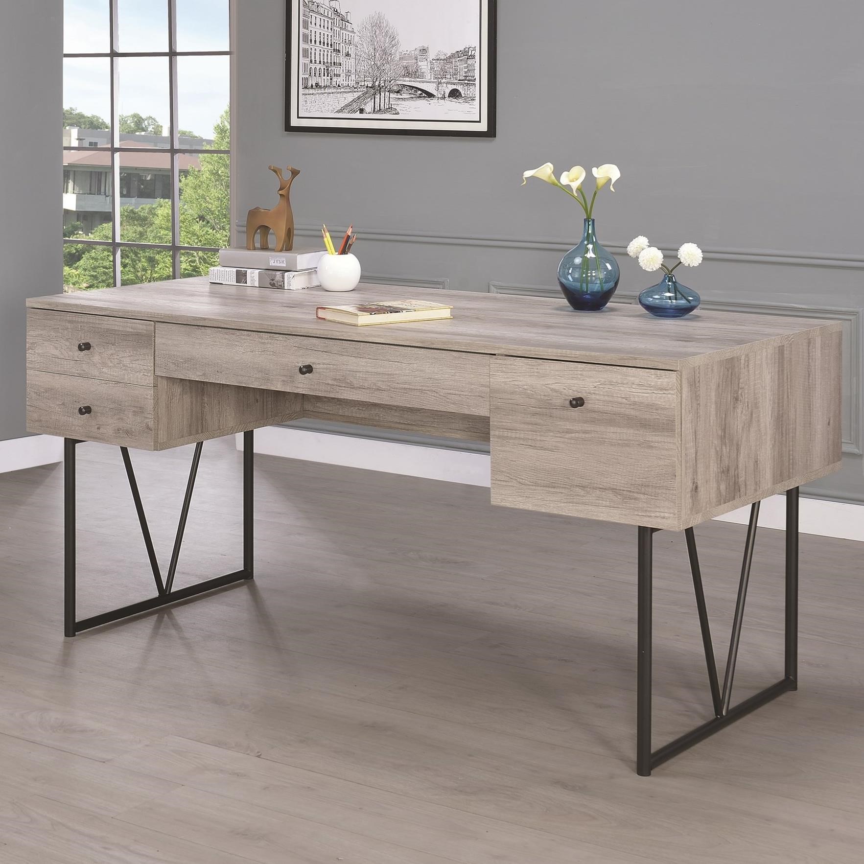 Coaster Desk With Four Drawers Value City Furniture Table