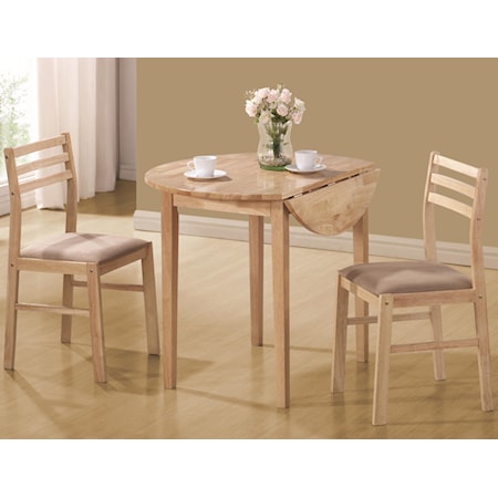 Industrial Dining 3 Piece Sets In Livingston Onalaska Trinity