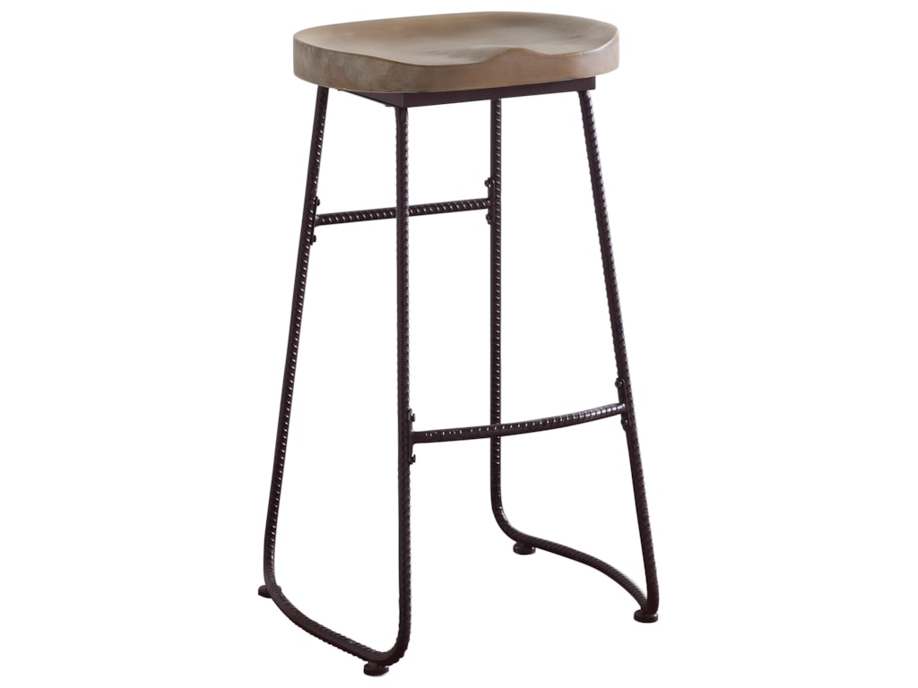 Dining chairs and bar stools rustic bar stool with saddle seat by coaster