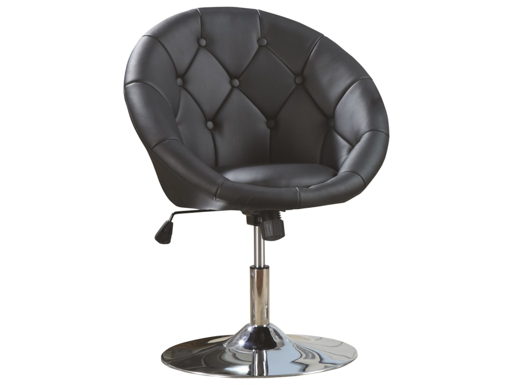 Coaster Dining Chairs And Bar Stools 102580 Contemporary Round Coaster Dining Chairs And Bar Stoolsswivel Chair Black