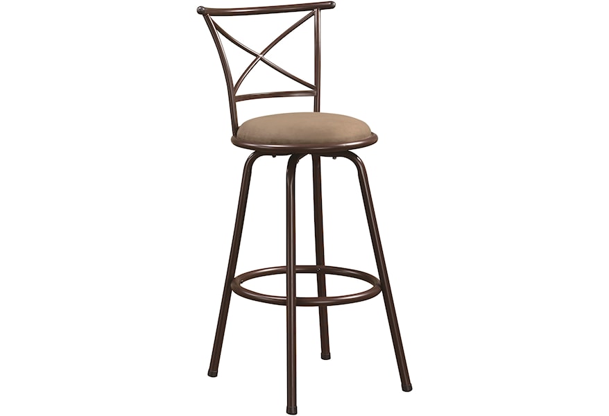 Coaster Furniture Dining Chairs And Bar Stools 122030 29 Metal Bar Stool With Upholstered Seat Del Sol Furniture Bar Stools
