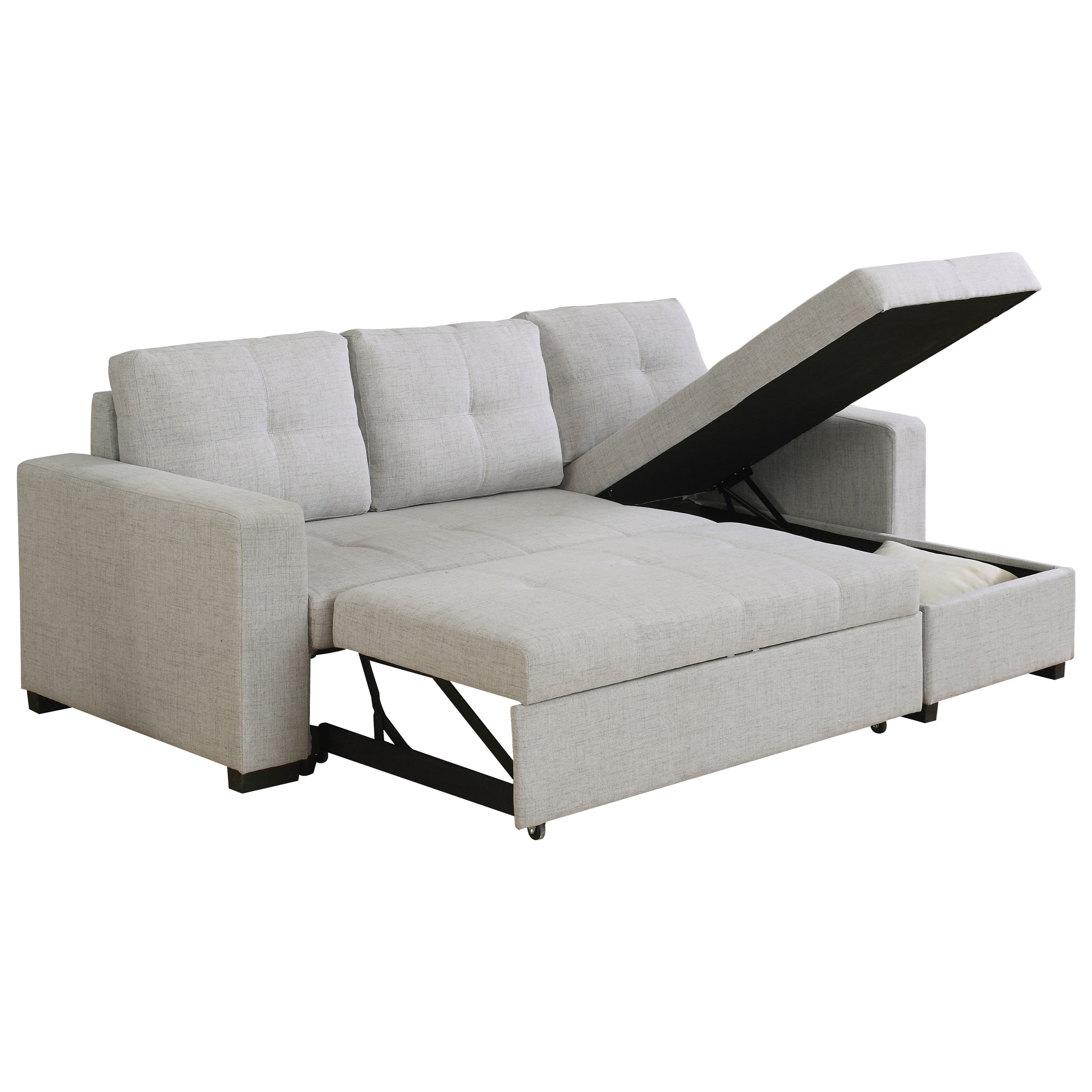 Coaster Everly Beige Sectional Sofa With Sleeper Value City