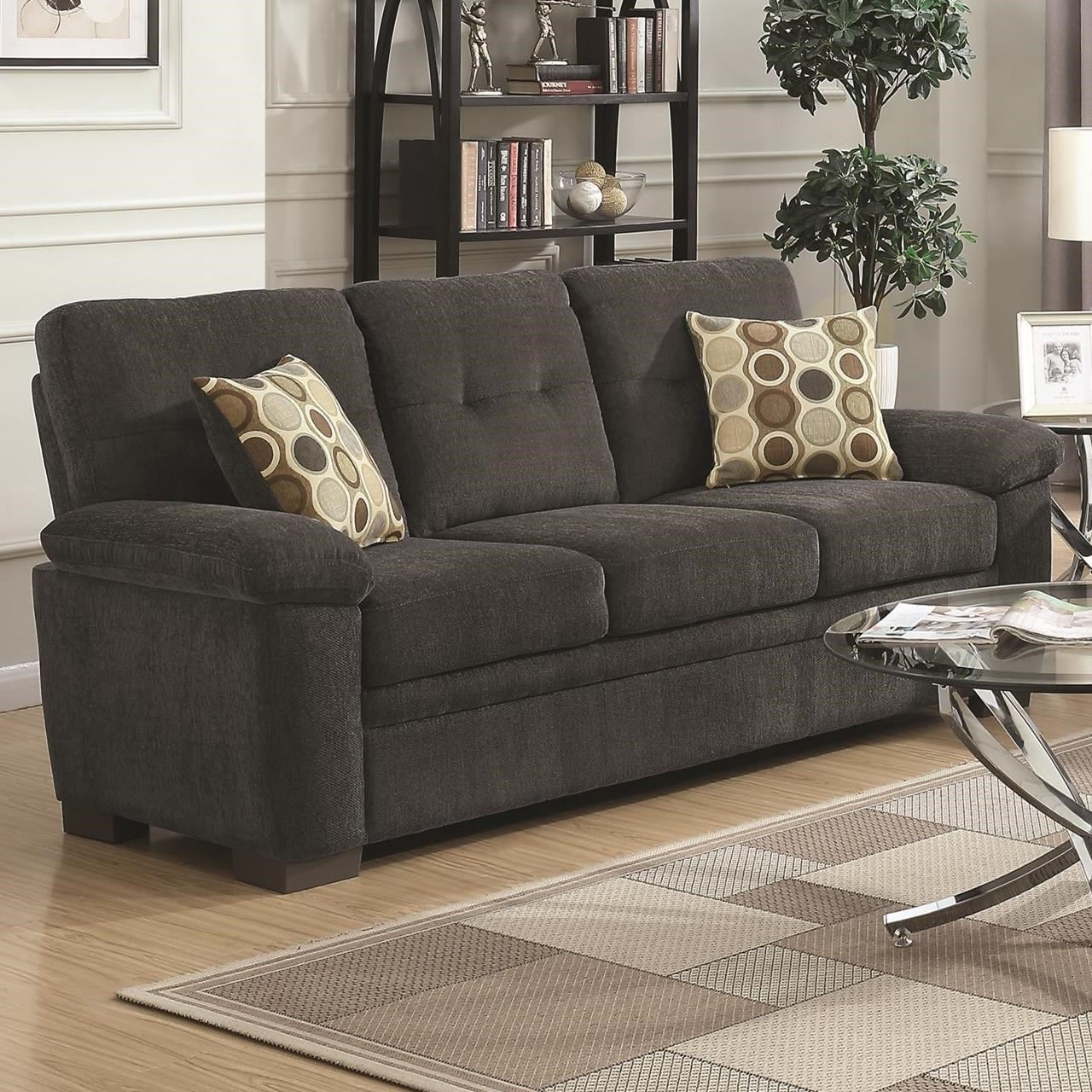 Coaster Fairbairn 506584 Sofa With Casual Style Lapeer Furniture