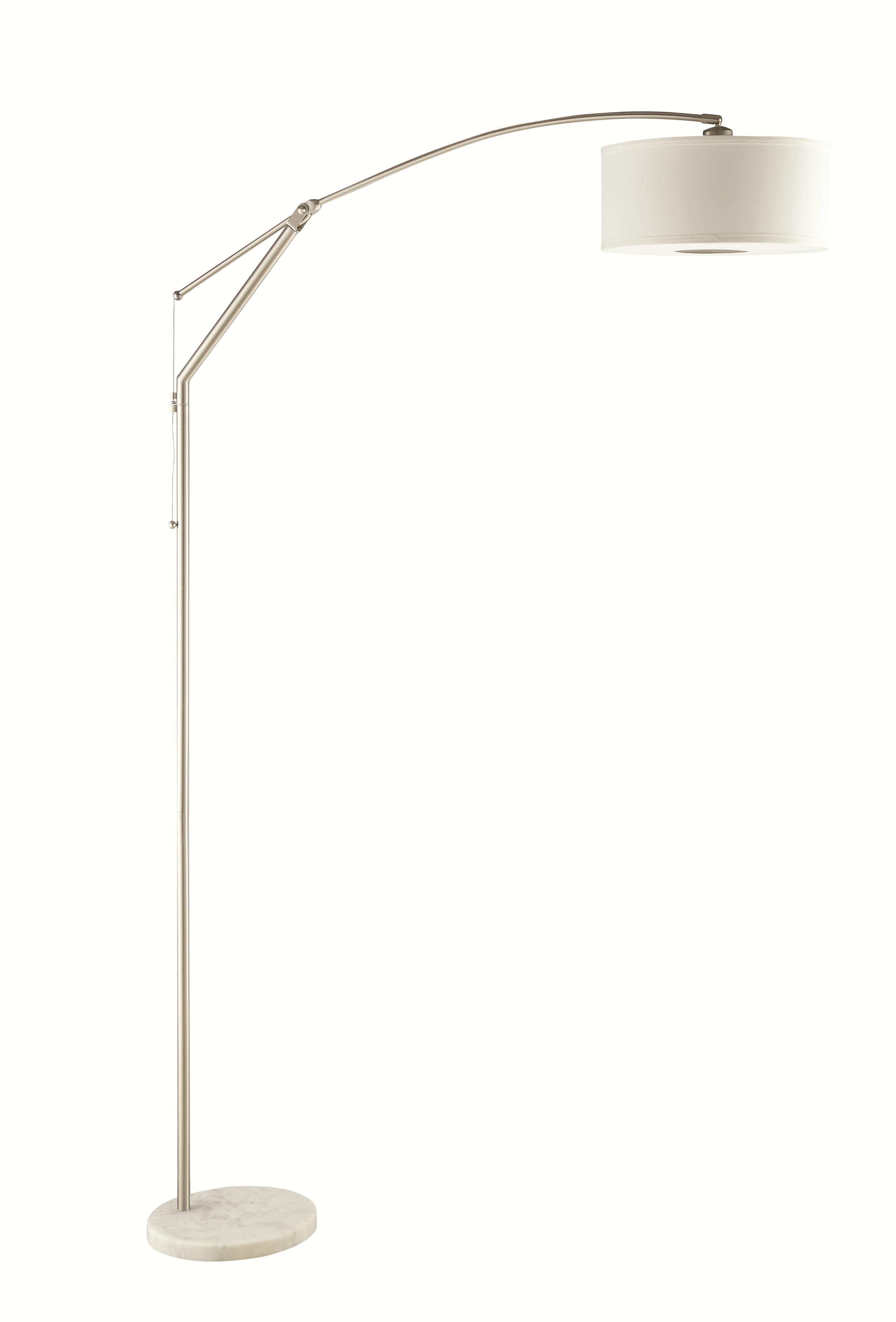 Coaster 901484 Floor Lamps Arc Floor Lamp with Poly Crystal Shades Chrome 