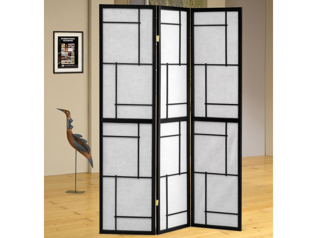 Coaster Folding Screens 900102 Three Panel Floor Screen Folding Screens Three Panel Floor Screen By Coaster