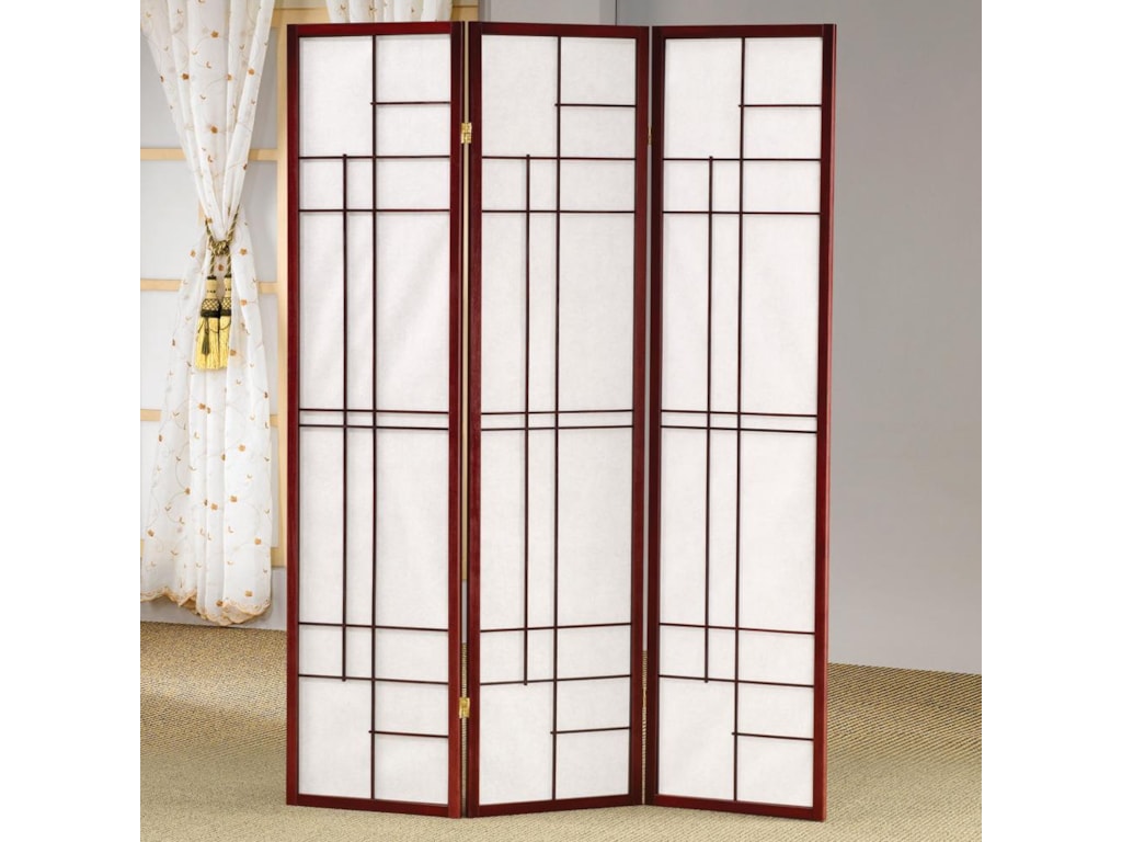 Coaster Folding Screens 900110 Three Panel Floor Screen Folding Screens Three Panel Floor Screen By Coaster