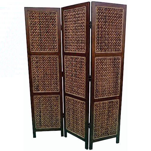 Coaster Folding Screens Three Panel Floor Screen With Woven Coaster Folding Screens Three Panel Floor Screen With Woven Banana Leaf Panels