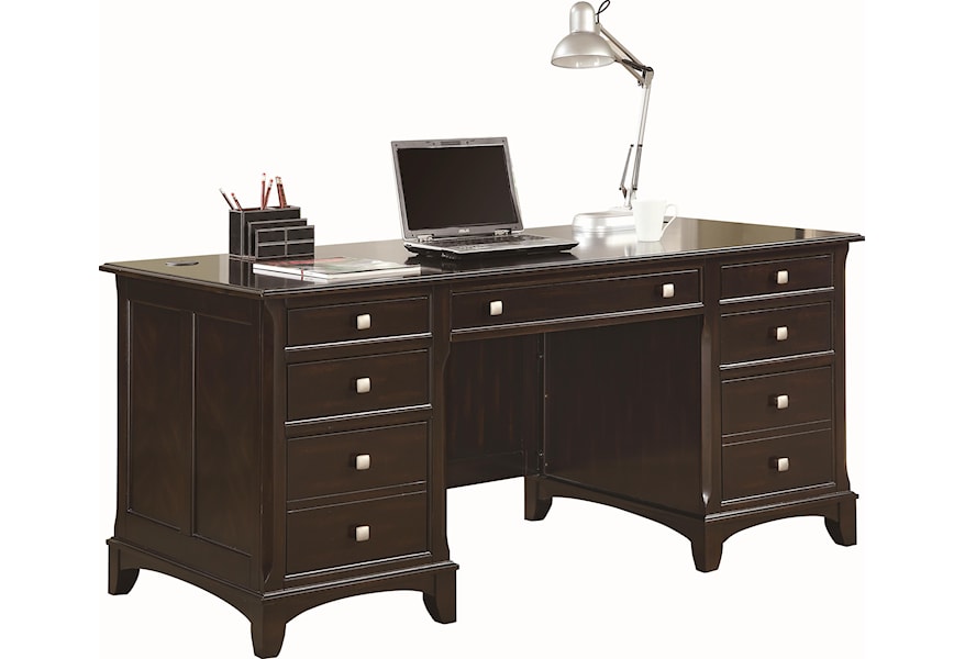 Coaster Garson Double Pedestal Desk With 7 Drawers Value City