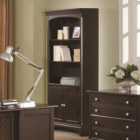 Fine Furniture Garson 801015 Open Bookcase With Storage Cabinet