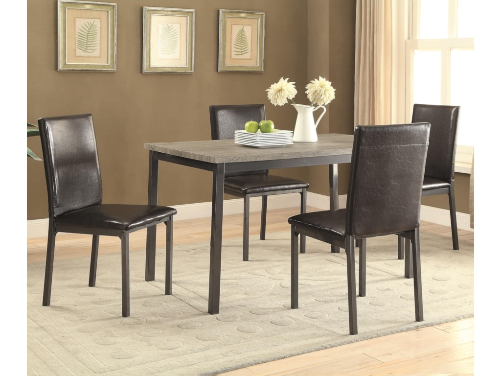 Coaster Garza 5 Piece Table Chair Set Sadler S Home Furnishings Coaster Garza 5 Piece Table Chair Set