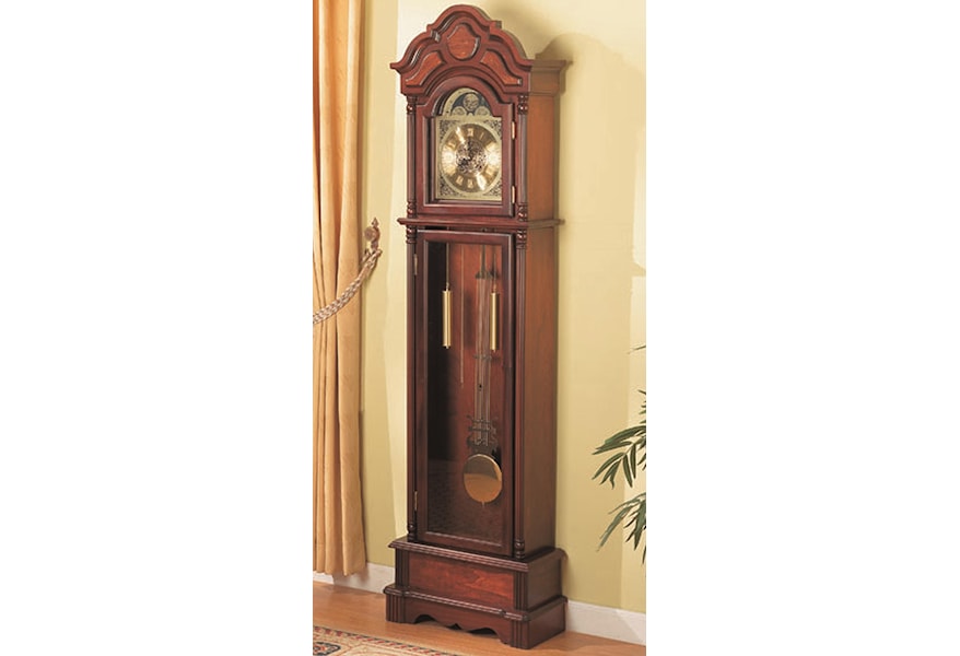 Grandfather Clocks Coaster Grandfather Clocks Traditional Brown Grandfather Clock with Chime |  A1 Furniture & Mattress | Grandfather Clock