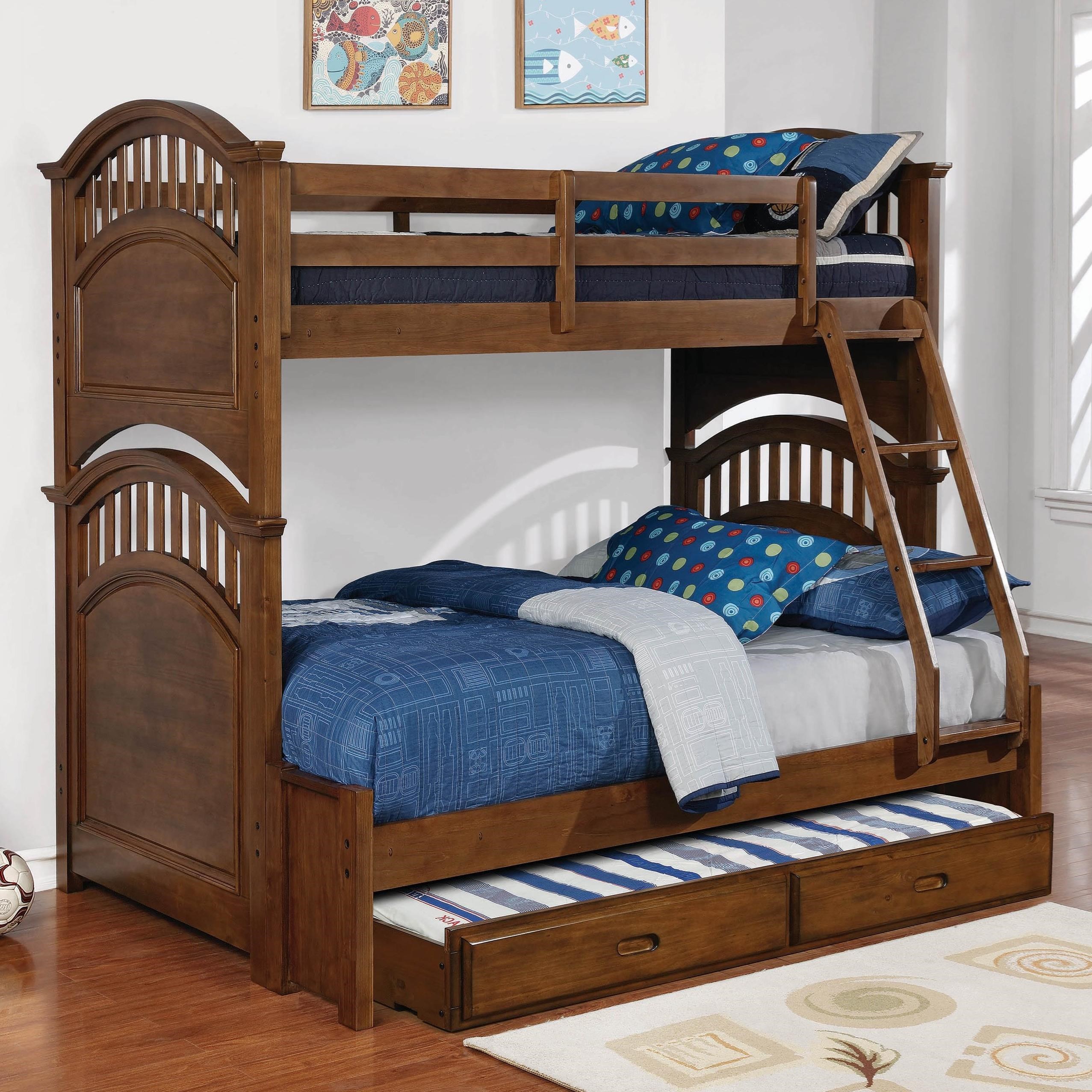 twin full bunk bed with mattresses