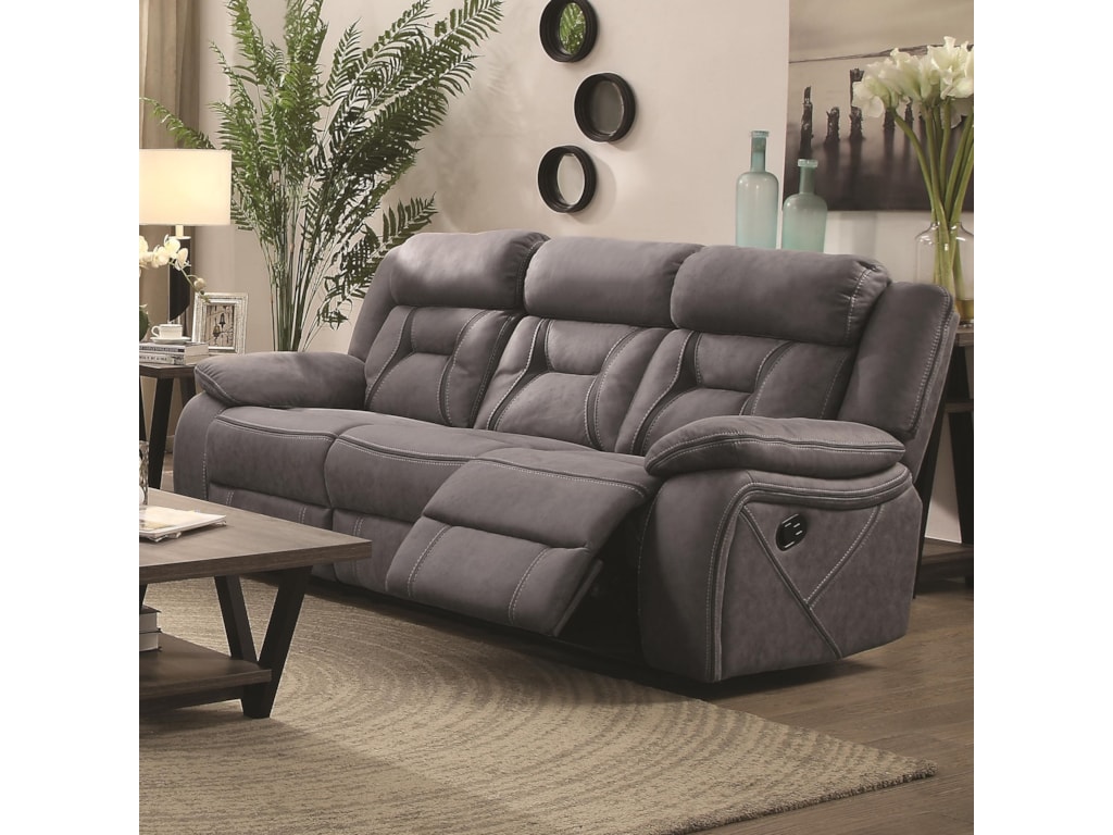 Coaster Houston 602261 Casual Pillow Padded Reclining Sofa With Coaster Houstonmotion Sofa