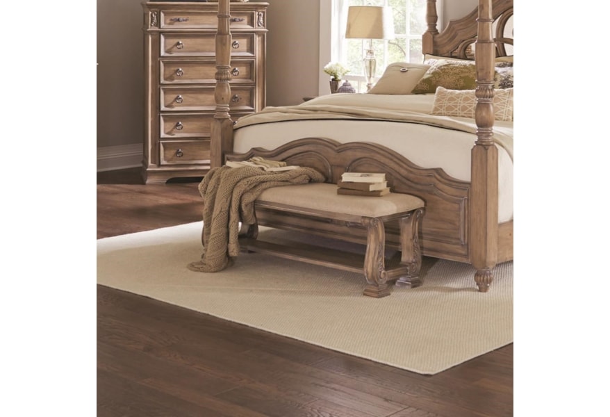 Coaster Ilana 205076 Upholstered Bench With Bottom Shelf