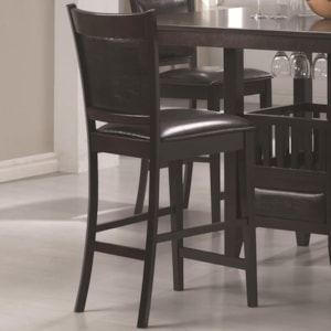 Coaster Jaden Counter Height Stool With Vinyl Padded Seat Back A1 Furniture Mattress Bar Stools