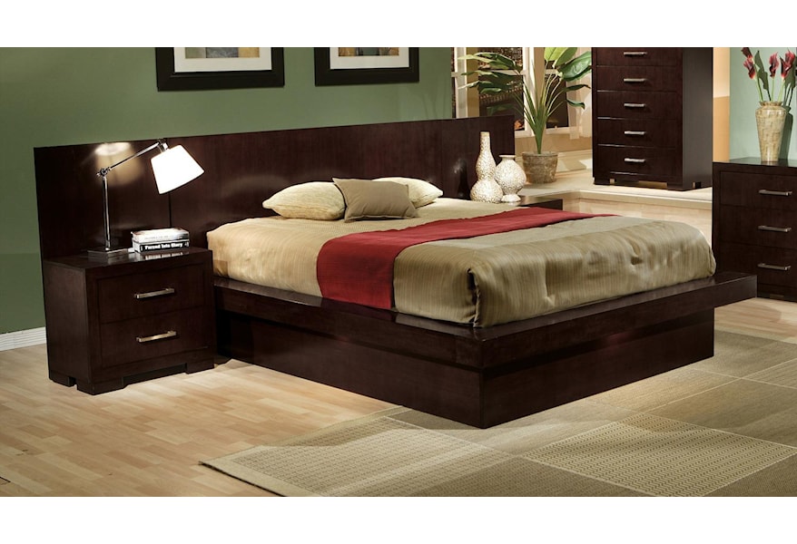 Coaster Jessica 200711q 2x200712 2x200710 Queen Pier Platform Bed With Rail Seating And Lights Northeast Factory Direct Pier Beds