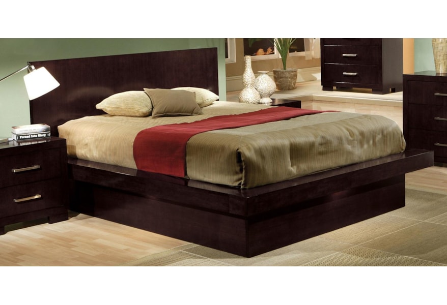 Jessica Queen Platform Bed With Rail Seating And Lights By Coaster At Dunk Bright Furniture Jessica Queen Platform Bed With Rail Seating And Lights By Coaster At Dunk Bright Furniture