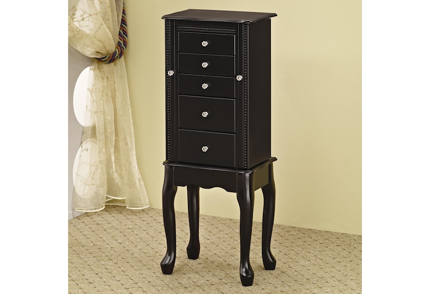 Coaster Jewelry Armoires 900139 Queen Anne Style Jewelry Armoire