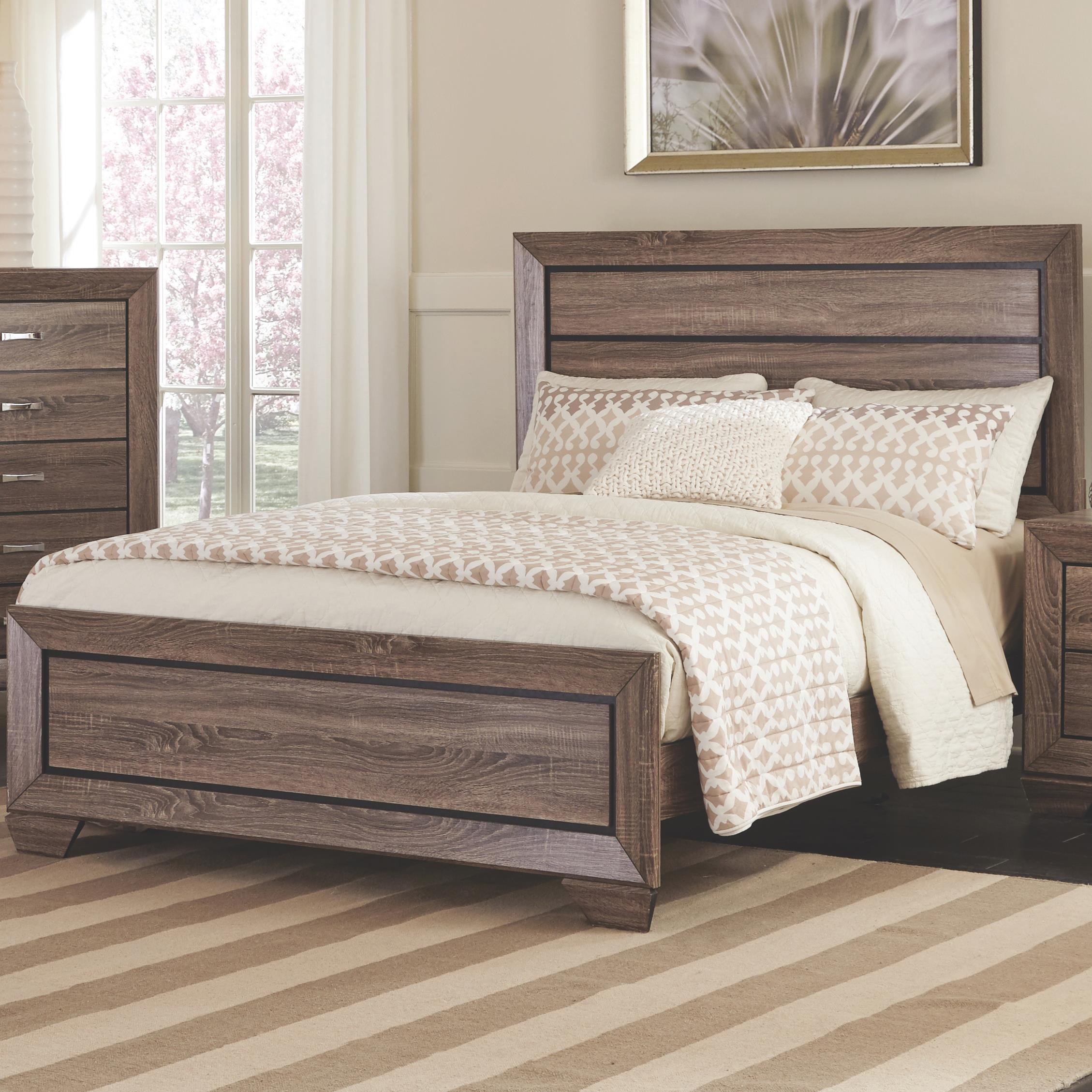 Kauffman Queen Bed With Panel Design By Coaster At Dunk Bright Furniture