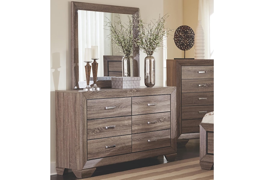 Coaster Kauffman Dresser With 6 Drawers And Mirror Set Value
