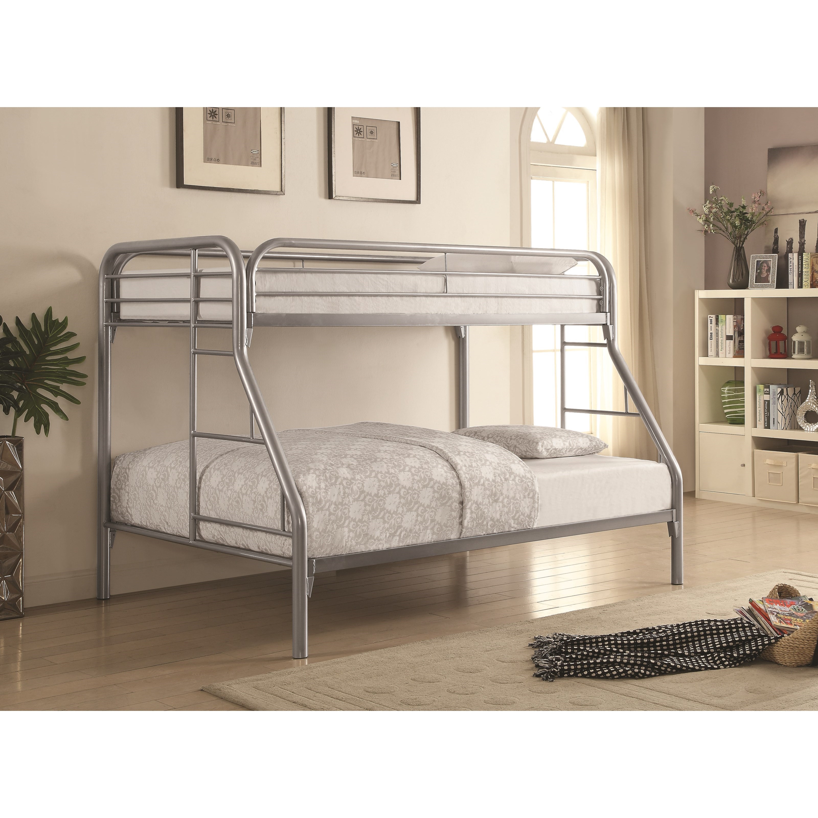 metal frame bunk beds twin over full
