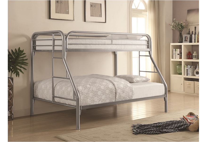 Coaster Metal Beds 2258v Twin Over Full With Side Ladders Northeast Factory Direct Bunk Beds