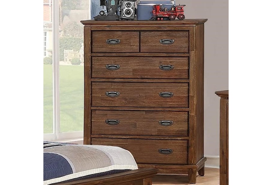 Coaster Kinsley Transitional Youth Bedroom 6 Drawer Chest Rife S