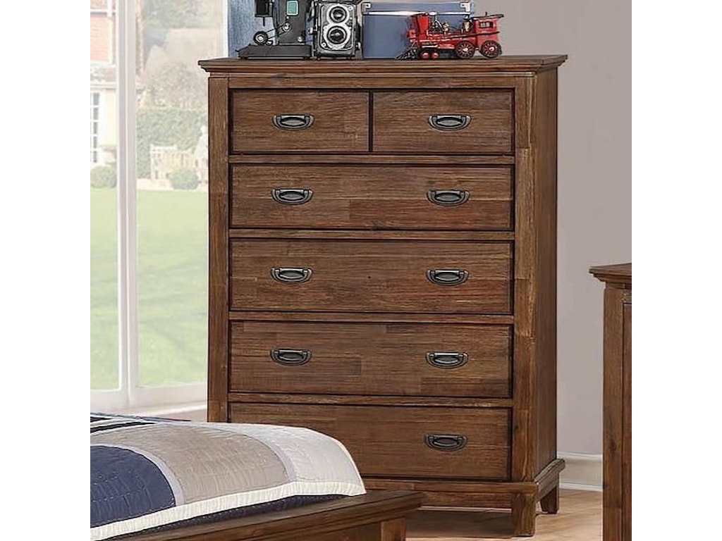 Fine Furniture Kinsley 401005 Transitional Youth Bedroom 6 Drawer