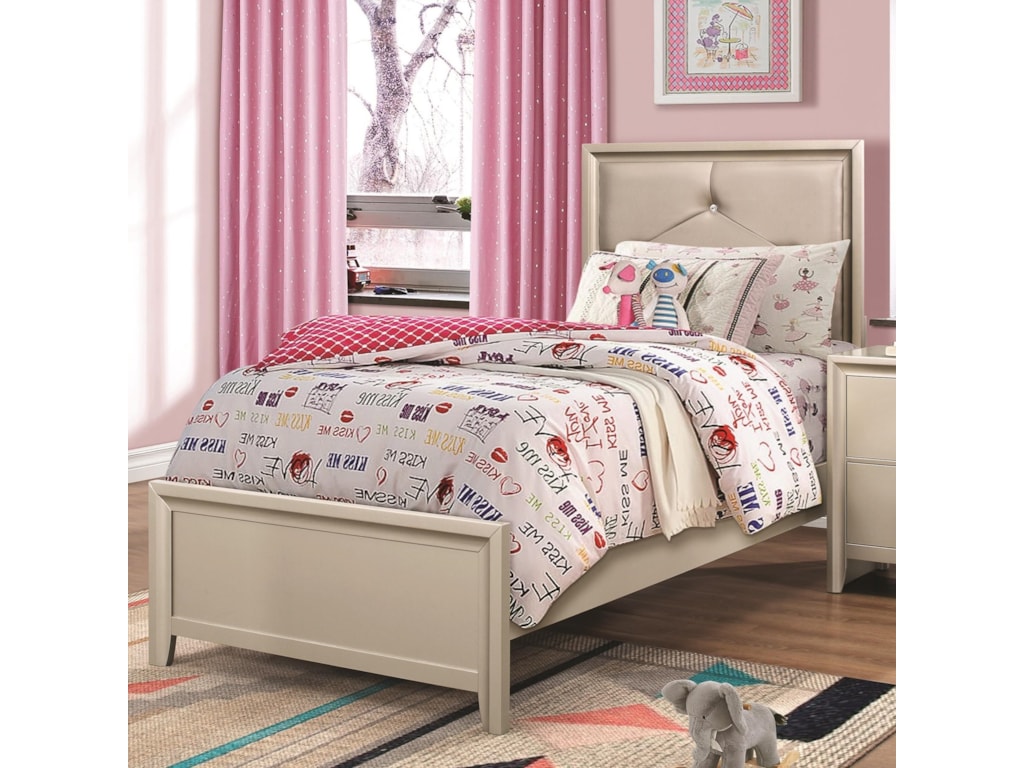 Coaster Lana Twin Bed With Upholstered Headboard Value City Coaster Lanatwin Bed With Upholstered Headboard