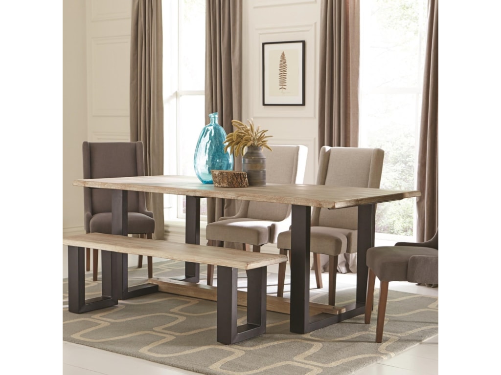 Coaster Levine Contemporary Dining Table With U Shaped Base Rife S Levine Contemporary Dining Table With U Shaped Base By Coaster