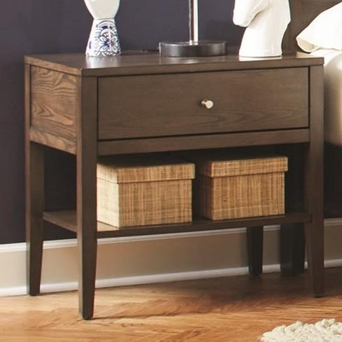 Coaster Lompoc 204562 1 Drawer Nightstand With Usb Charging Cables Northeast Factory Direct Night Stands