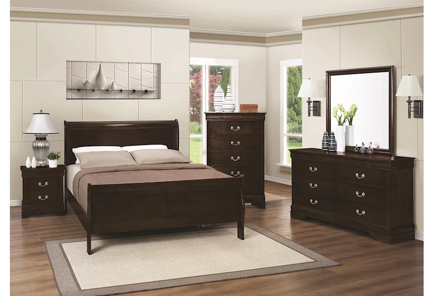 Louis Philippe Sleigh Bed in your choice of wood and finish