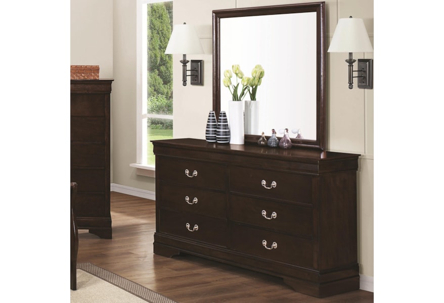 Coaster Louis Philippe 202 Drawer Dresser Square Mirror Value