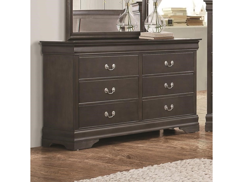 Coaster Hershel Louis Philippe 201733 6 Drawer Transitional Coaster Hershel Louis Philippe 201733 6 Drawer Transitional Dresser Dunk Bright Furniture Dressers