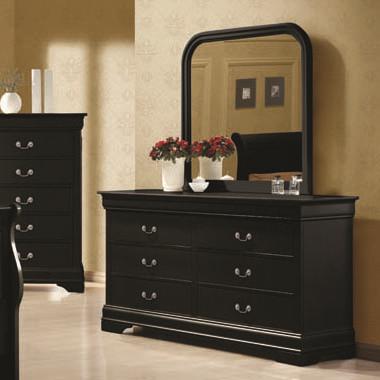 Six drawer dresser with mirror Outlet
