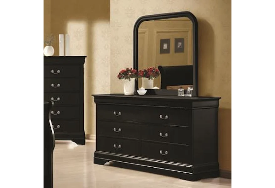 Louis Philippe Dresser and Mirror Combination