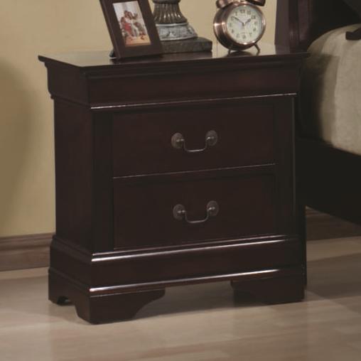 Coaster Louis Philippe 203972 2 Drawer Night Stand Dunk Bright