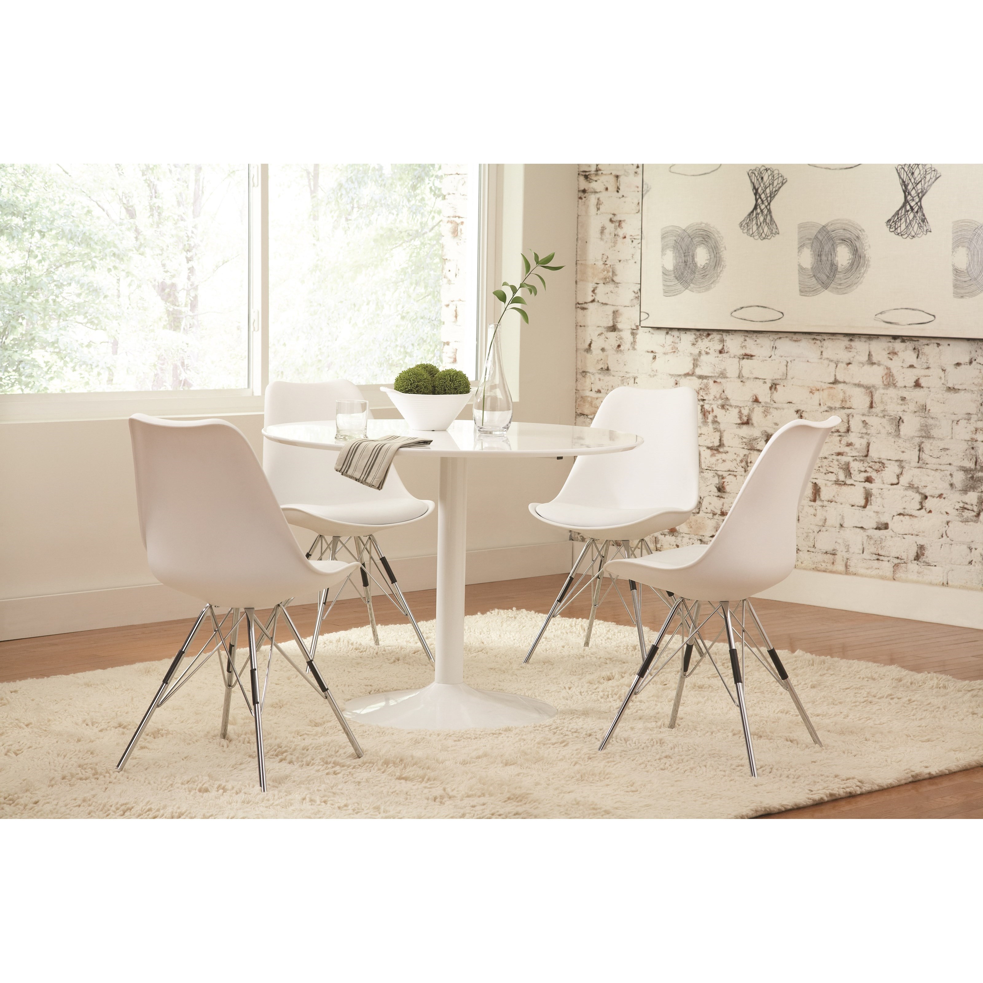 Coaster Lowry Contemporary Table And Chair Set Lapeer Furniture