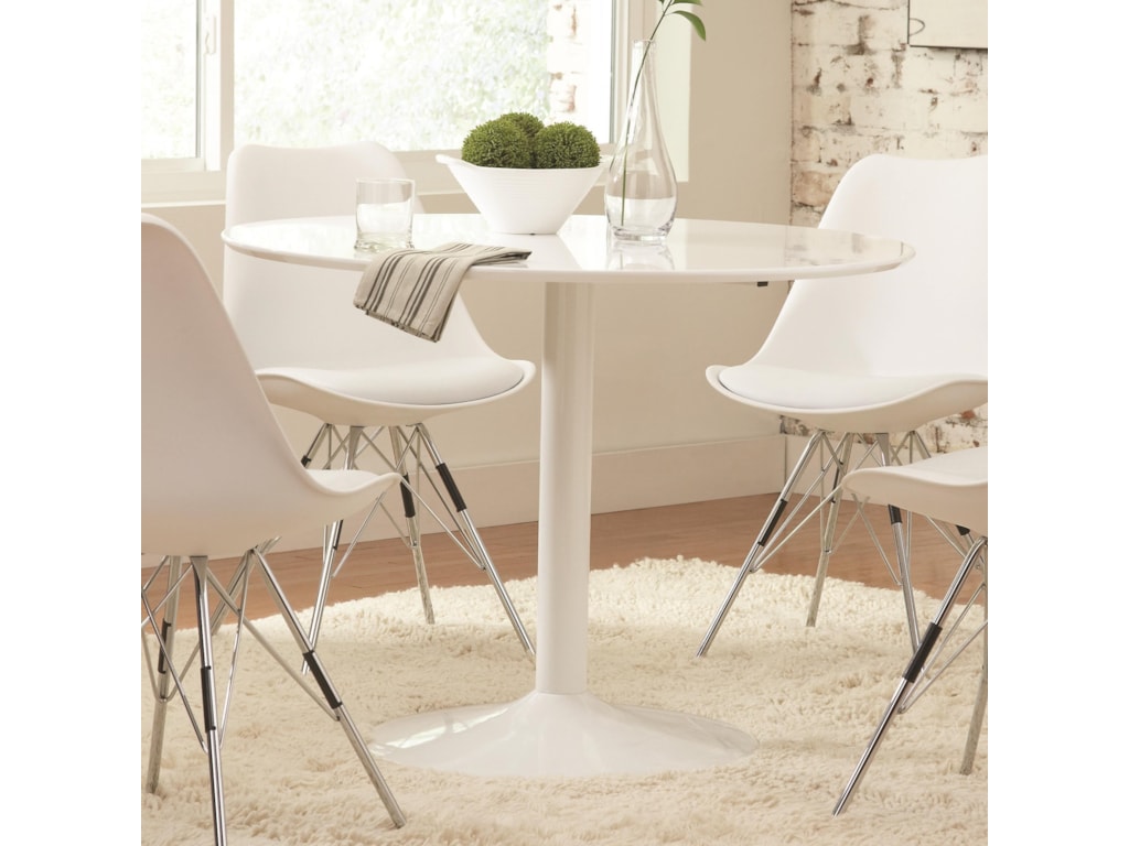 Lowry Contemporary Round Dining Table By Coaster At Northeast Factory Direct Lowry Contemporary Round Dining Table By Coaster At Northeast Factory Direct