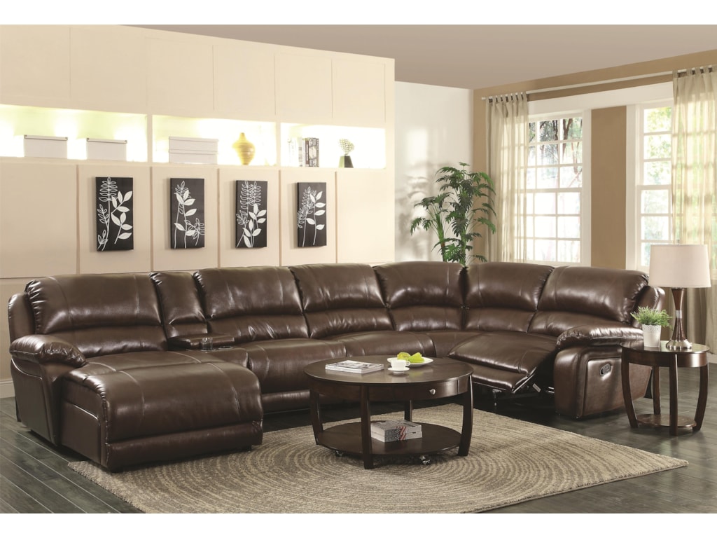 Coaster Mackenzie Chestnut6-Piece Sectional